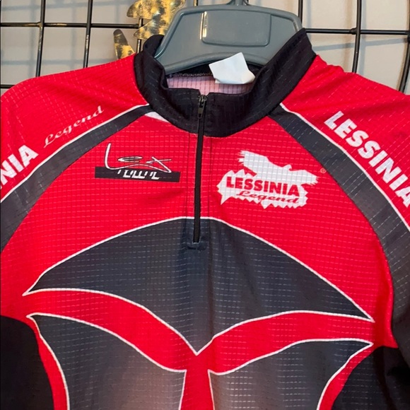 Red short sleeve cycling shirt - Picture 2 of 6